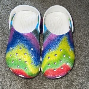CROCS Kids Rainbow Slippers